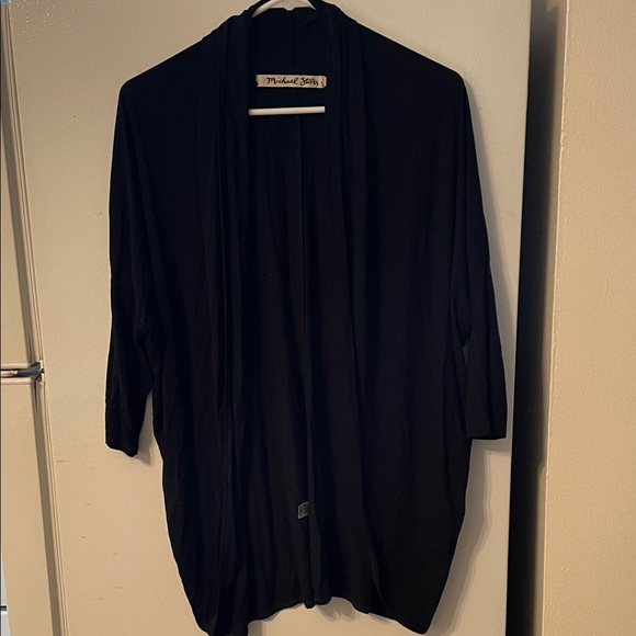 Michael Stars Sweaters - Michael Stars Womens OS Black Cardigan‎ Half Sleeve Rayon Everyday Classic